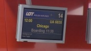 Ekran informacyjny na lotnisku