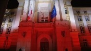 Wejście do gmachu Kancelarii Prezesa Rady Ministrów w Warszawie