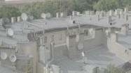 Dach z antenami satelitarnymi