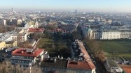 Stare miasto w Krakowie z lotu ptaka