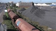 Węgiel na placu portowym