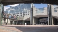 Budynek Parlamentu Europejskiego - widok na Espace Leopold