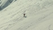Narciarz na podejściu w Tatrach