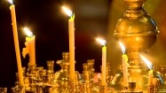 Wigilia w cerkwi - płonące świece