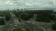 Stadion Narodowy i rondo Waszyngtona w Warszawie