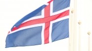 Powiewająca flaga Islandii