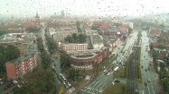 Podwale Grodzkie w Gdańsku w deszczu