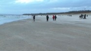 Plaża nad Bałtykiem w wietrzny dzień