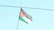 Flaga Palestyny powiewająca na wietrze