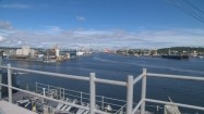 Port w Gdyni - widok z pokładu okrętu