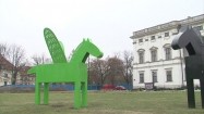 Skrzydlate konie przed Pałacem Krasińskich w Warszawie