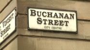 Buchanan Street w Glasgow - tabliczka