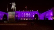Świąteczne iluminacje na Pałacu Prezydenckim