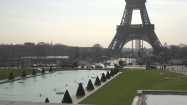 Ogrody Trocadero i wieża Eiffla w Paryżu