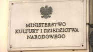 Ministerstwo Kultury i Dziedzictwa Narodowego - tablica informacyjna