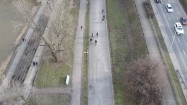 Trasa rowerowa w Warszawie z lotu ptaka