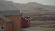 Zabudowania na wyspie Spitsbergen