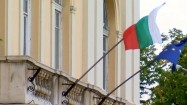 Flagi Bułgarii i Unii Europejskiej