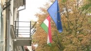 Flagi Węgier i Unii Europejskiej