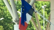 Flagi Francji i UE
