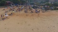 Ludzie na plaży w Indiach