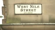 West Nile Street w Glasgow - tabliczka