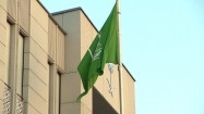 Powiewająca flaga arabii saudyjskiej