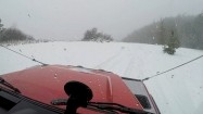 Zimowa jazda samochodem w górach