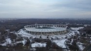 Stadion Śląski w Chorzowie zimą