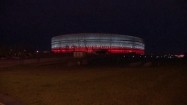 Stadion Miejski we Wrocławiu nocą