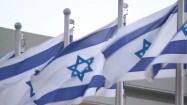 Flagi Izraela powiewające na wietrze