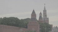 Mury Kremla i Baszta Spasska w Moskwie