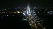 Most Świętokrzyski w Warszawie nocą