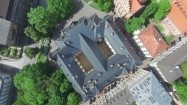 Gmach Uniwersytetu Jagiellońskiego z lotu ptaka