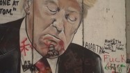 Graffiti na murze - Donald Trump