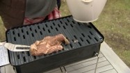 Układanie mięsa na grillu