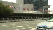 Flagi państwowe przed siedzibą ONZ