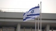 Flagi Izraela powiewające na wietrze