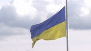 Flaga Ukrainy opuszczona do połowy