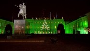 Świąteczne iluminacje na Pałacu Prezydenckim